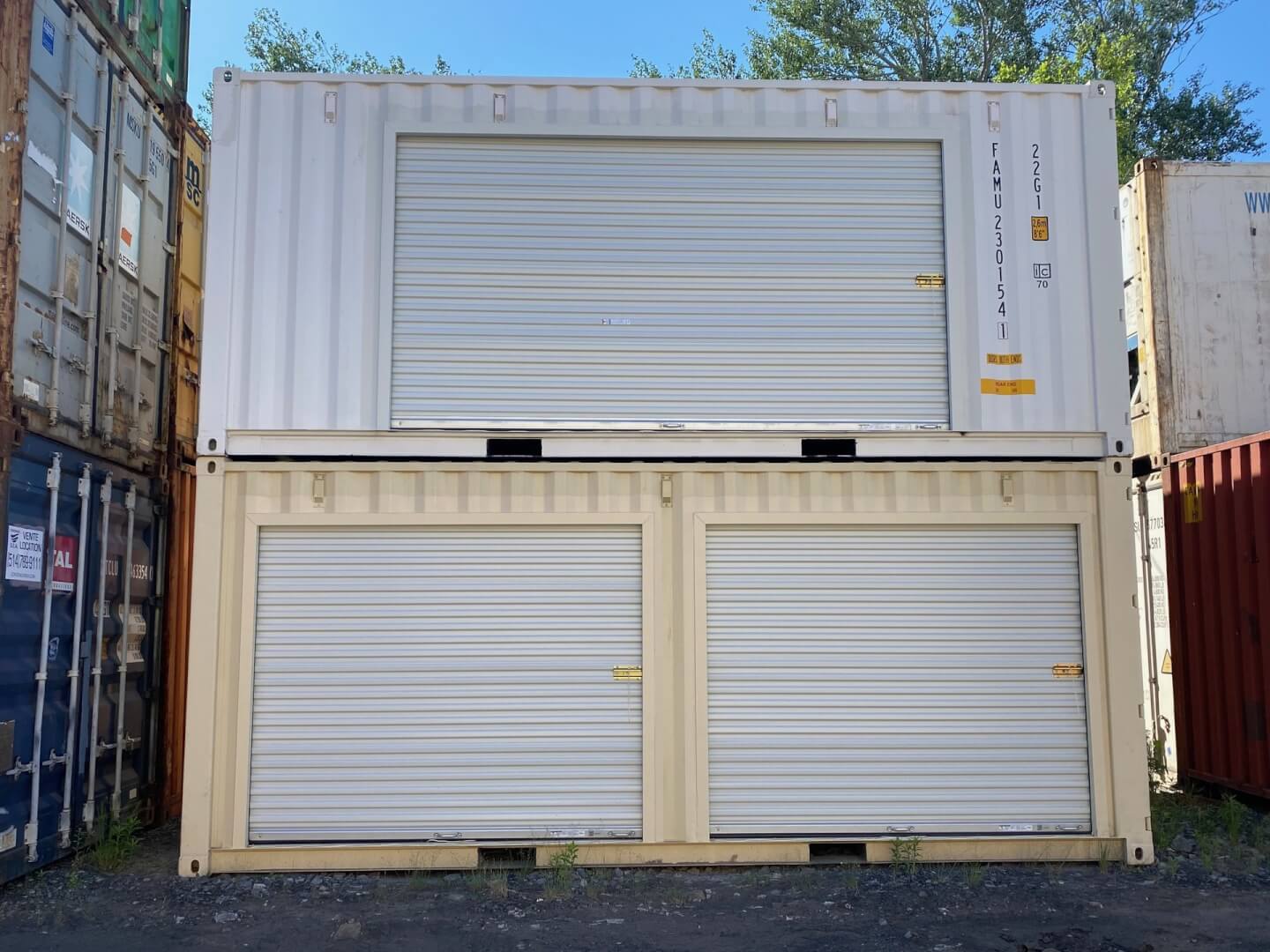 Modified 20′ container model with roll-up door (preview)